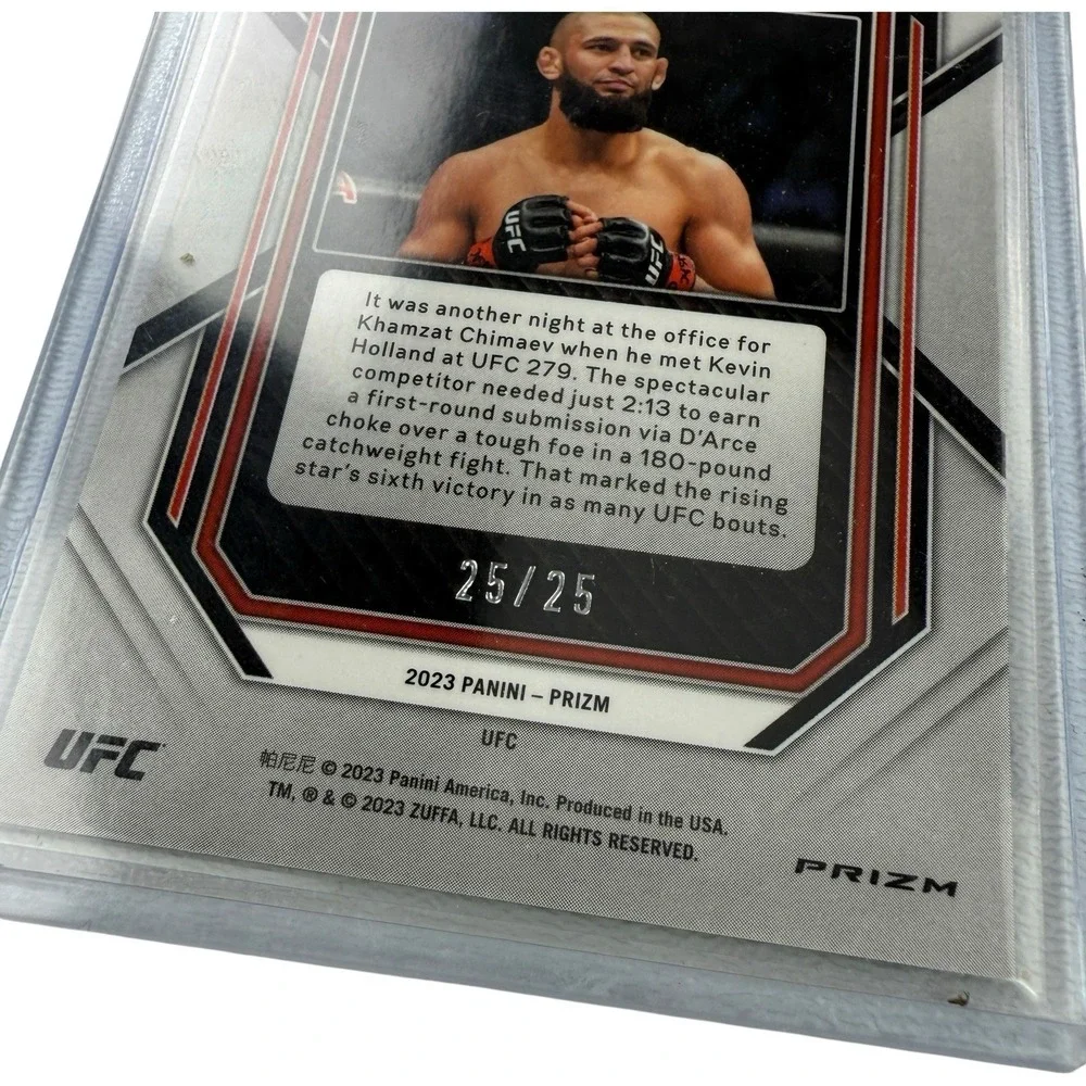 2023 Panini Prizm UFC Khamzat Chimaev Green Wave‎ Prizm #25/25 No.150